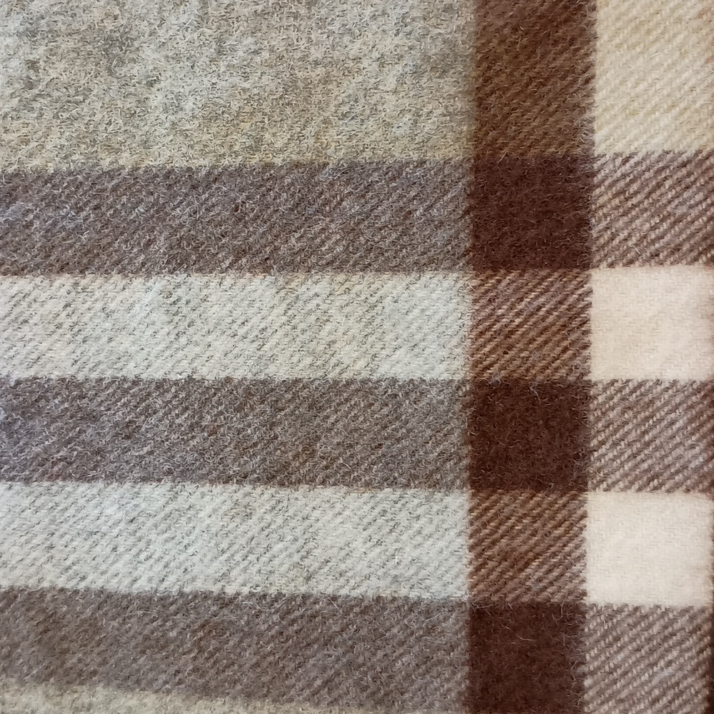 Burberry Grayish Green Plaid Cashmere Scarf - Picture 4 of 7